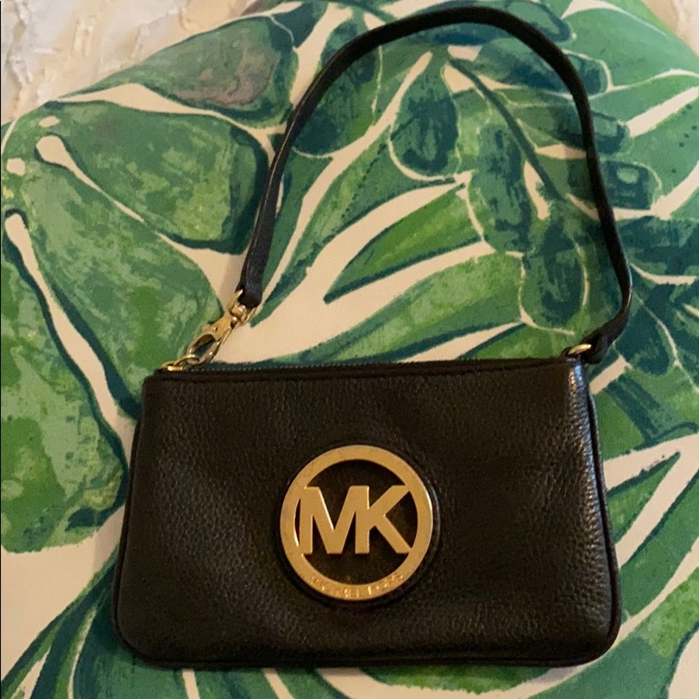 Michael Kors black wristlet